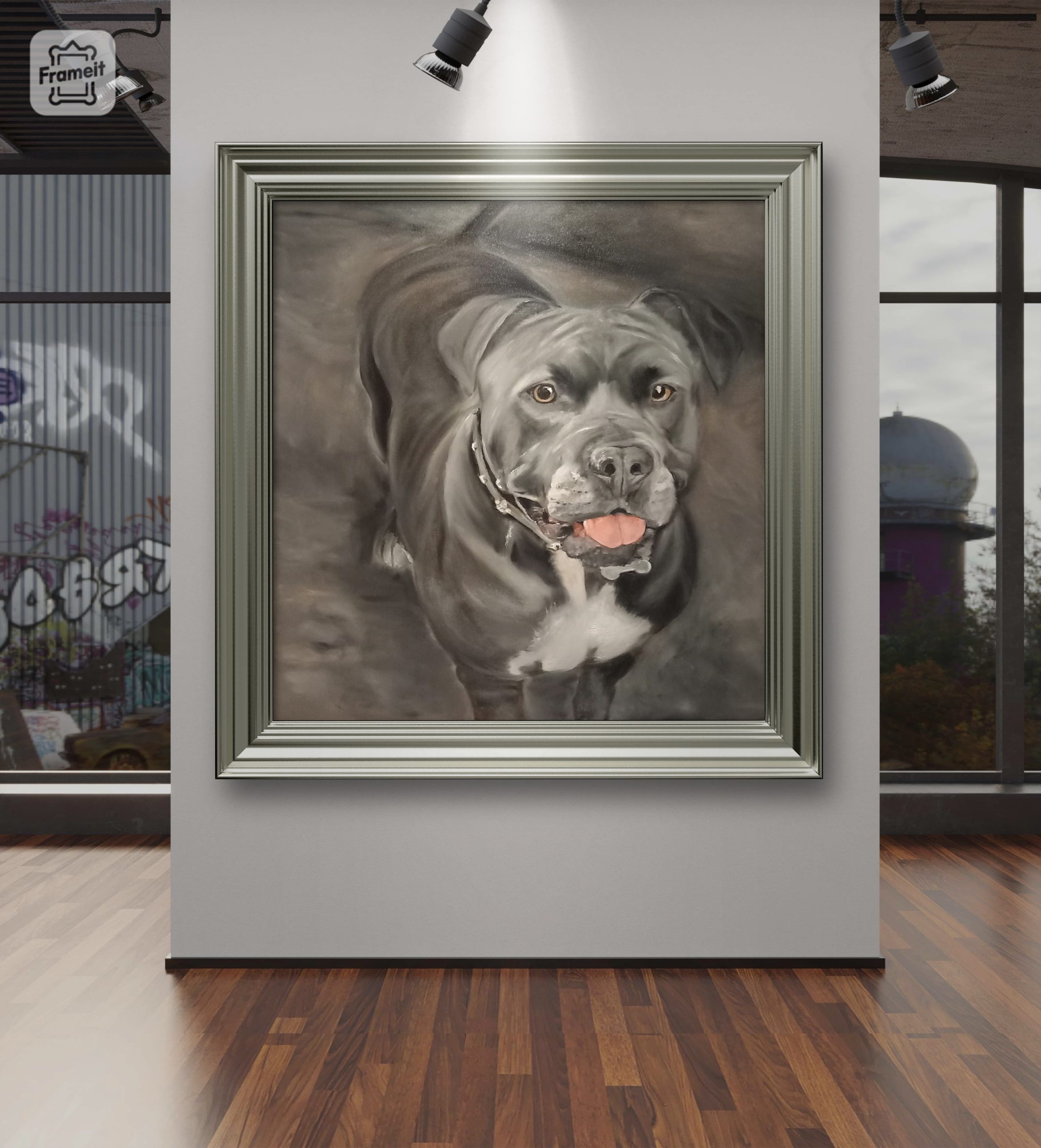 Ręcznie malowany portret mężczyzny